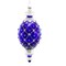 Glitter Lab 6.0 Inch Jeweled Oval Drop Christmas Tree Ornament , Christmas Decor Poland Glass Holiday